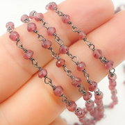 Garnet Oxidized Wire Chain.